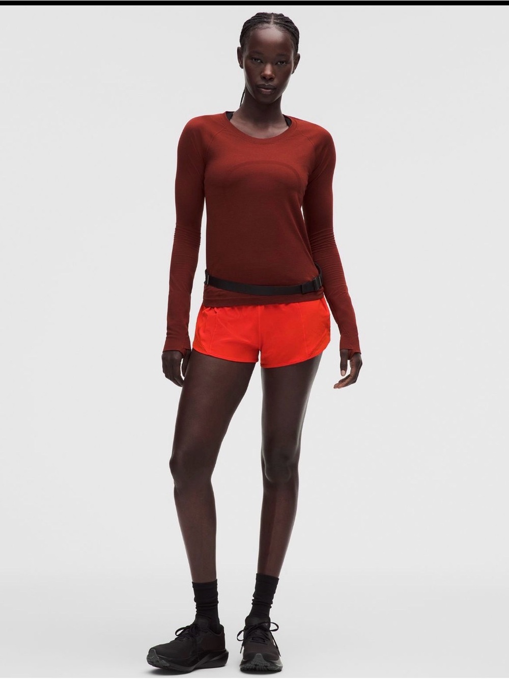NWT  Lululemon Hotty Hot High-Rise Lined Short 2.5’  Cherry Ember (red orange) 6
